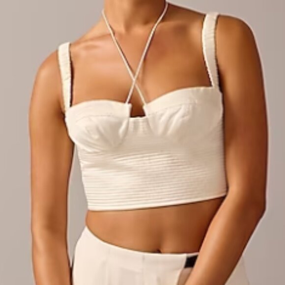 NWT Limited-edition Anna October JCrew cropped bustier top. - Picture 1 of 5